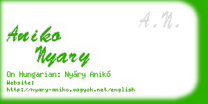 aniko nyary business card