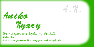 aniko nyary business card